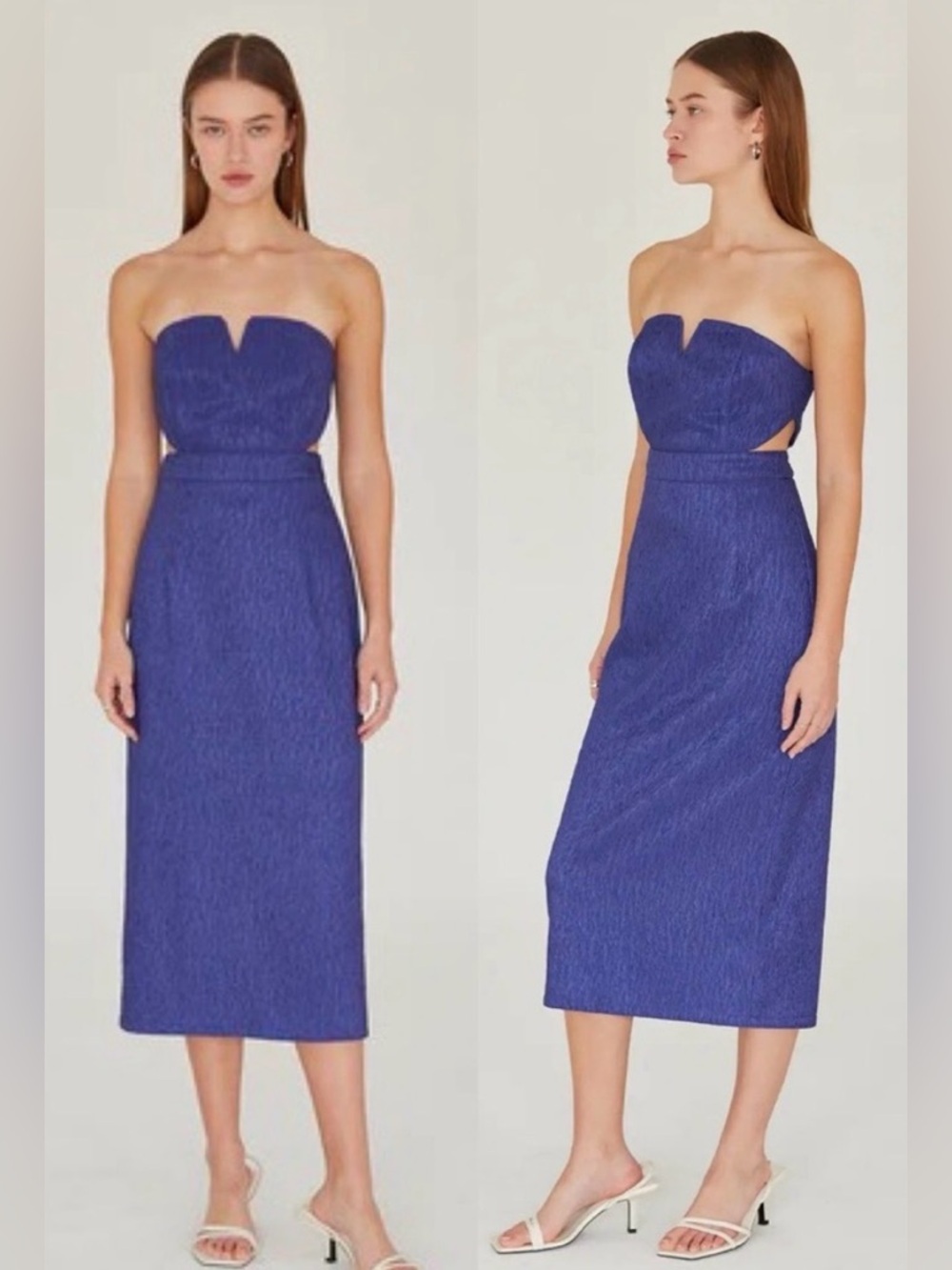 NWT Crescent Bella Textured Midi Dress